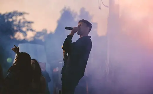 Singer On Stage